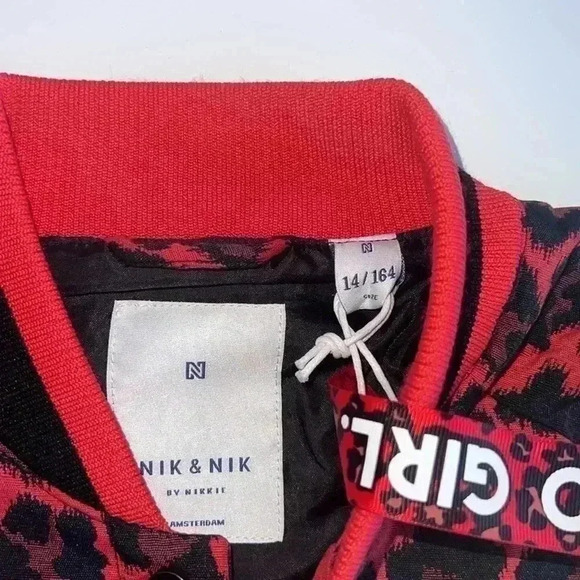 Nik & Nik Girl’s Red Leopard Jacket - Picture 5 of 12
